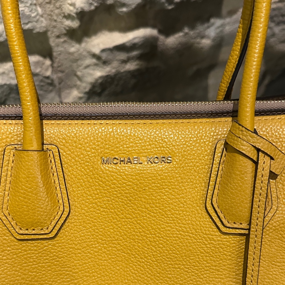 Michael Kors Mustard Satchel Bag - Picture 4 of 5